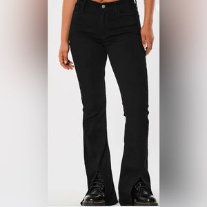 Hollister High-Rise Black Split Hem Vintage Flare Jean